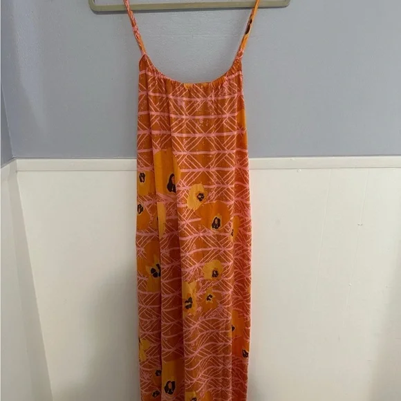 Kealopiko Pua Hau Scoop Strappy Midi Dress Medium - Picture 2 of 4